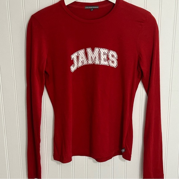 James Perse Tops James Perse Red Jersey Style Womens Long Sleeve